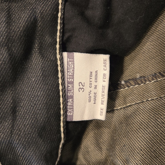 Gillys Extra Slim Straight Leg Button Fly Embroidered Western Jeans Black Sz 32 - Picture 12 of 13